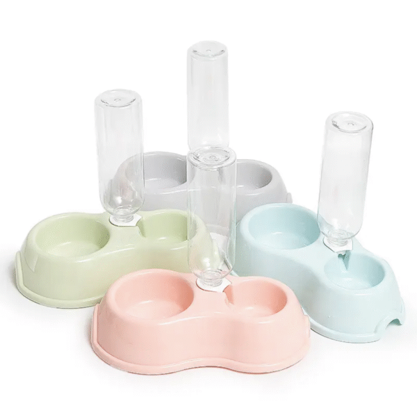 comedero y bebedero automático para mascotas – doble función 2 en 1