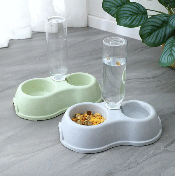 comedero y bebedero automático para mascotas – doble función 2 en 1