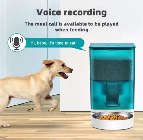 alimentador inteligente automático tomomi 4l con grabación de voz