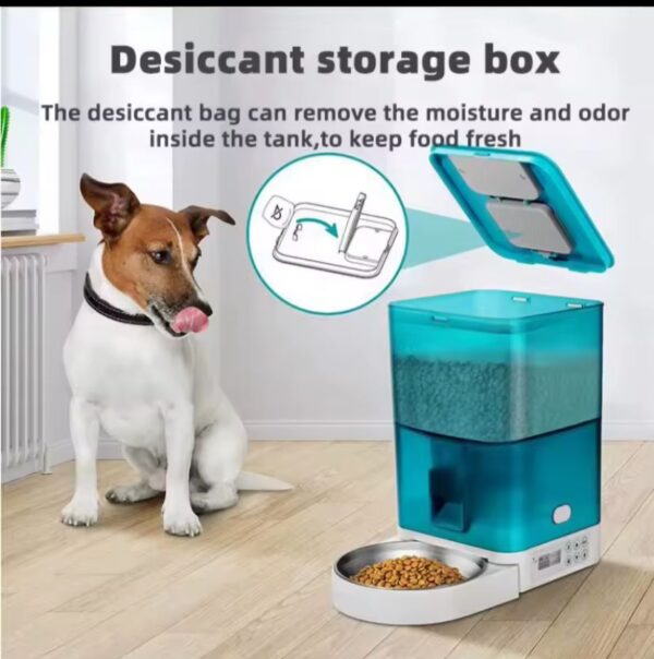 alimentador inteligente automático tomomi 4l con grabación de voz