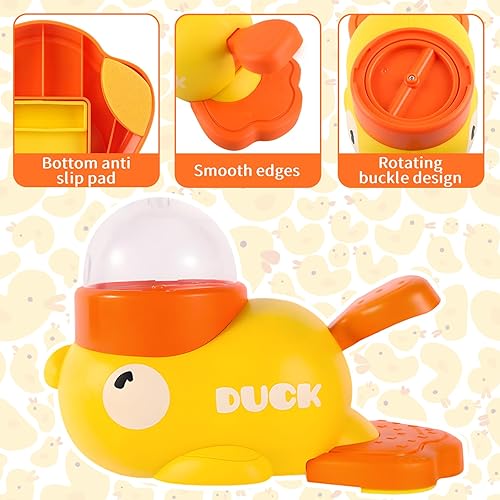 comedero dispensador interactivo en forma de pato – juguete 2 en 1 para mascotas