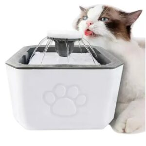 fuente eléctrica para gatos y perros – bebedero automático con flor silenciosa