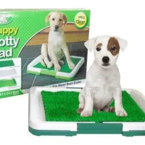 tapete sanitario con césped artificial para perros – entrenador de baño limpio y sin olores