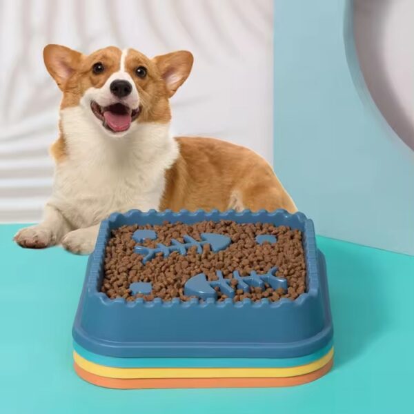 comedero antiansiedad para perros – plato lento antideslizante para comer saludable